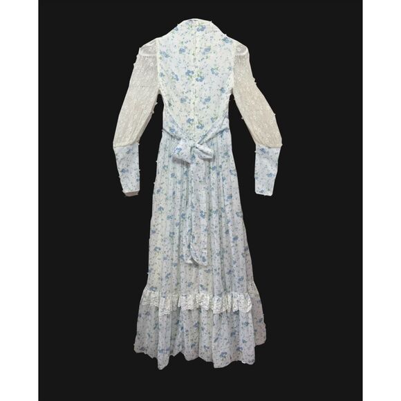 Gunne Sax by Jessica Vintage 70’s Floral Corset Cottage Maxi Dress Size XS/5 - Picture 3 of 12